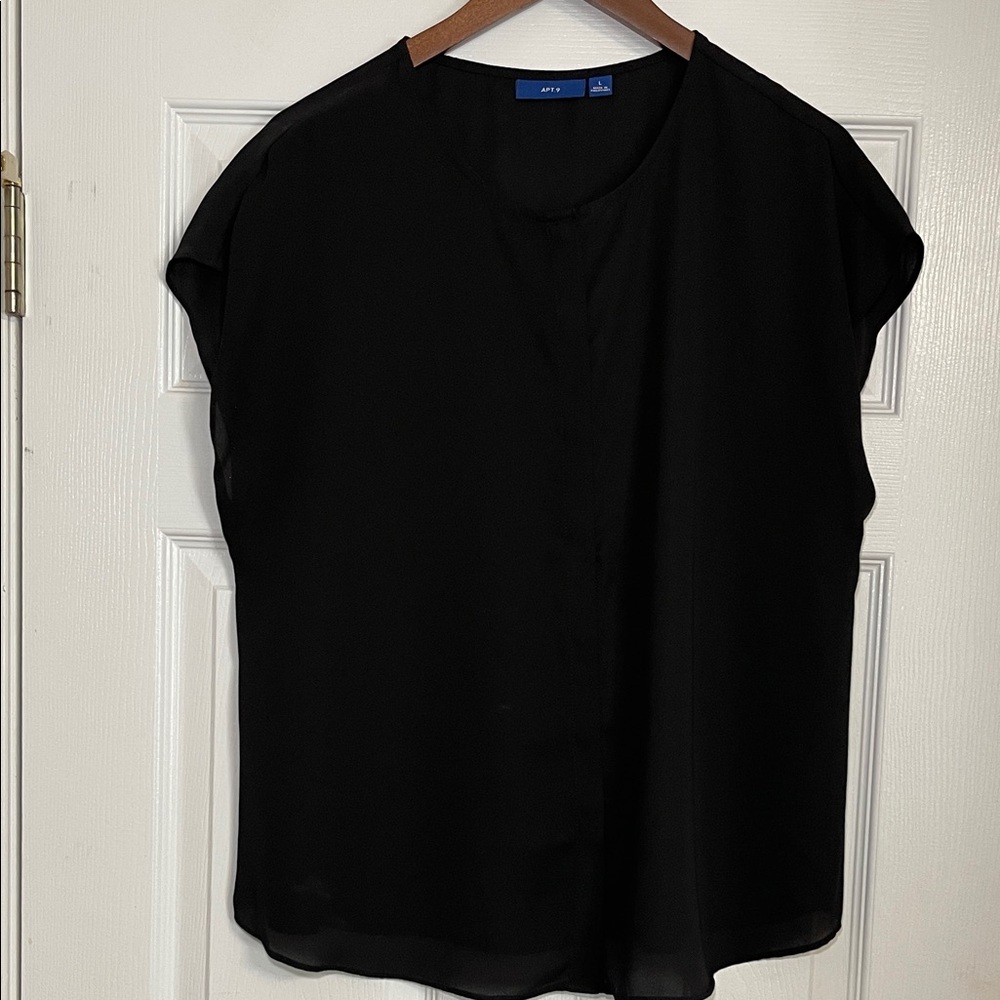 Apt. 9 Black Women's Blouse Size L